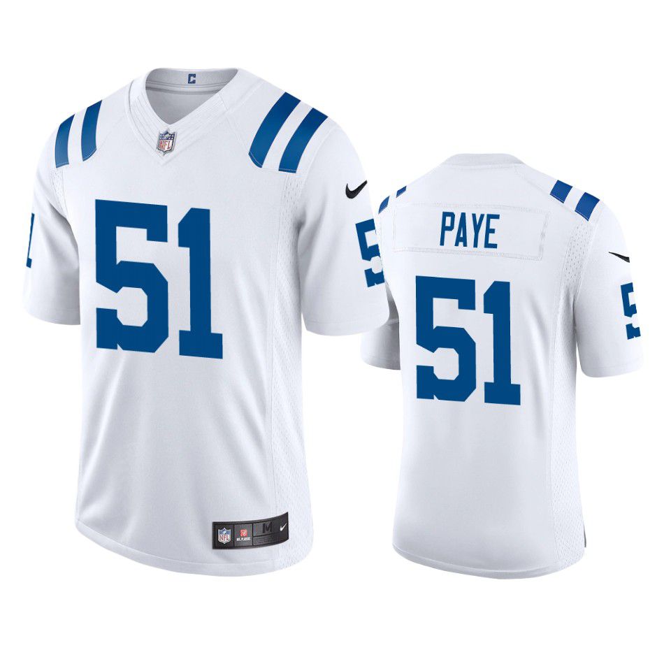 Men Indianapolis Colts 51 Kwity Paye Nike White Limited NFL Jersey